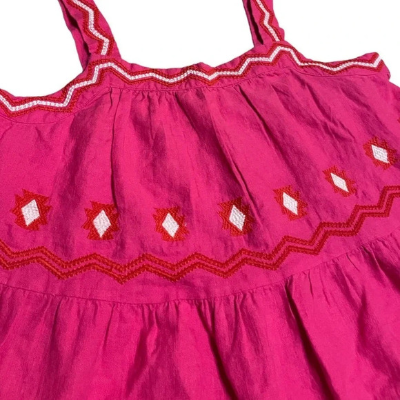 LOFT Women's Pink Embroidered Tiered Cami Size XS - Picture 6 of 11